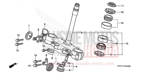 STEERING STEM XR400RY de 2000
